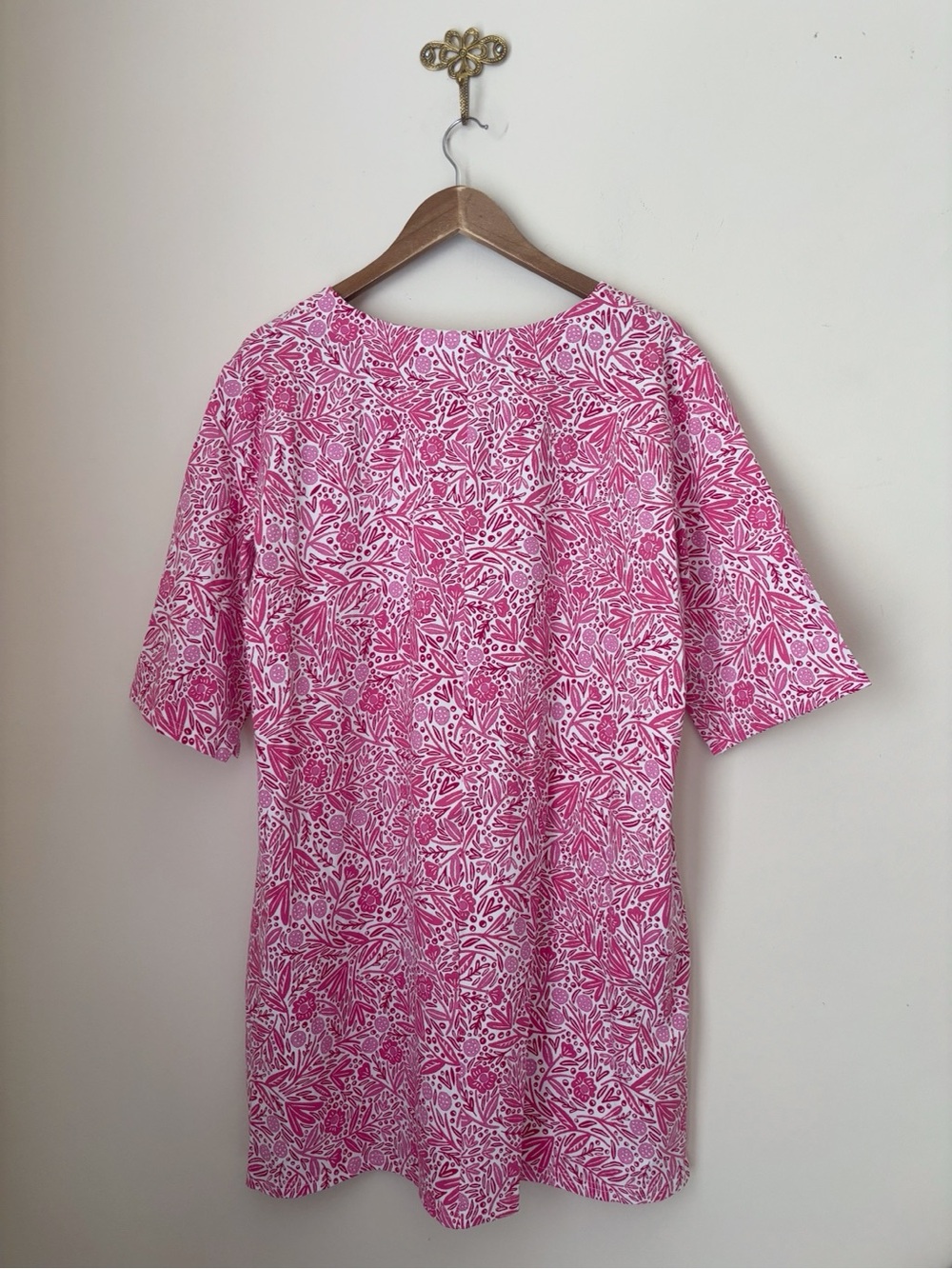 Ripskirt Hawaii Loralei Pink Floral V Neck Sleep Shirt Dress XL XXL NEW NWT - Picture 4 of 6